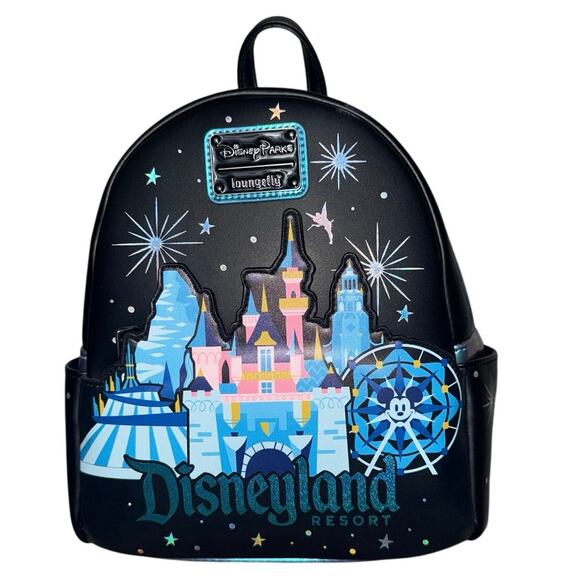 Loungefly Disney Parks Mini Backpack Disneyland Resort Icons Castle NWT - Picture 5 of 7